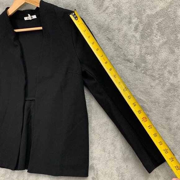 Three Dots Cardigan Womens Small Black Open Front Sweater Casual Office Workwear - Picture 4 of 9